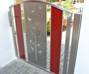 bambus edelstahltür