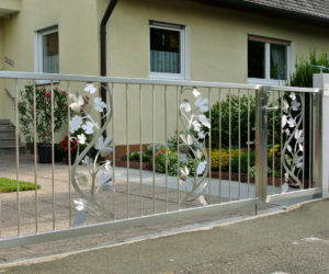 edelstahleinfahrtstor