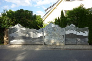 grundstückstrennung edelstahldesign