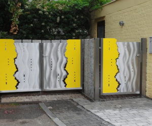 moderne mülltonnenumrandung