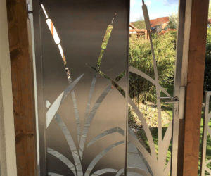 nebeneingangstor edelstahl