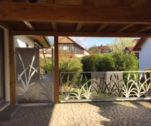 nebeneingangstür und zaun