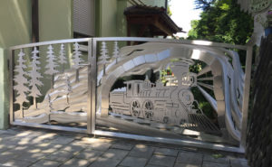 Gartentür aus Edelstahl, in 3D exklusiv
