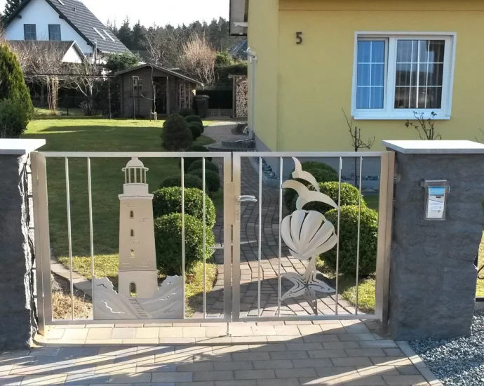 Gartentür aus Edelstahl, in 3D exklusiv