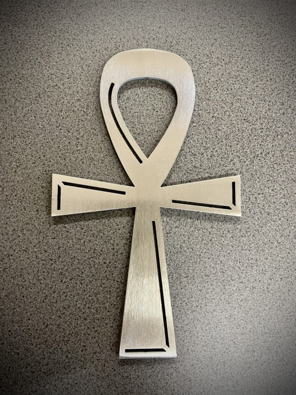 Kreuz mit Schleife Grabschmuck V2A